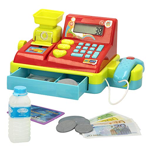 ColorBaby - Caja registradora con luz, sonido y calculadora my market (46589)