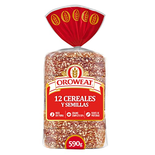 Oroweat - Pan multicerales con corteza 12 cereales y semillas 16 rebanadas, 590 g
