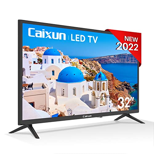 Caixun TV 32 Pulgadas Televisor HD - 81cm Televisión LED con 3 HDMI y 2 USB, TV y Monitor de Doble Uso, Ideal para Home Office o Espacios Pequeños (Modelo EC32T1H, 2022)