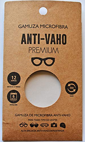 Gamuza DE Microfibra ANTIVAHO Premium 12 Horas 300 USOS | Gamuza antivaho Gafas | Bayeta Microfibra para Limpiar Gafas | Toallitas antivaho Gafas | Toallitas Limpia Gafas | Gamuza Seca